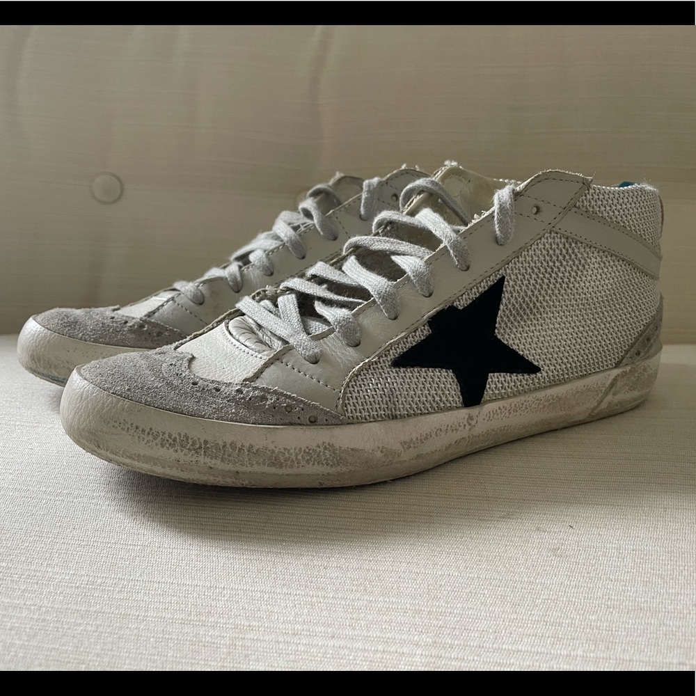 Mid star golden goose shoes